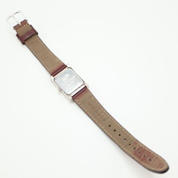 Vestal Electro Women's Tank Watch 24mm Rectangle Black Dial Brown Leather Strap - Picture 14 of 16